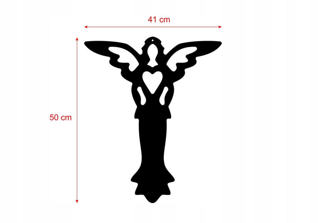 Wandfigur Engel Metall KNS008 50 cm - Image 6