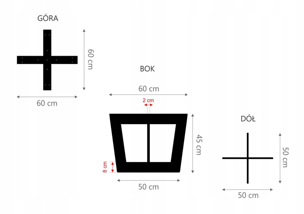 Couchtisch Gestell Tectum side 60 cm M - Image 3