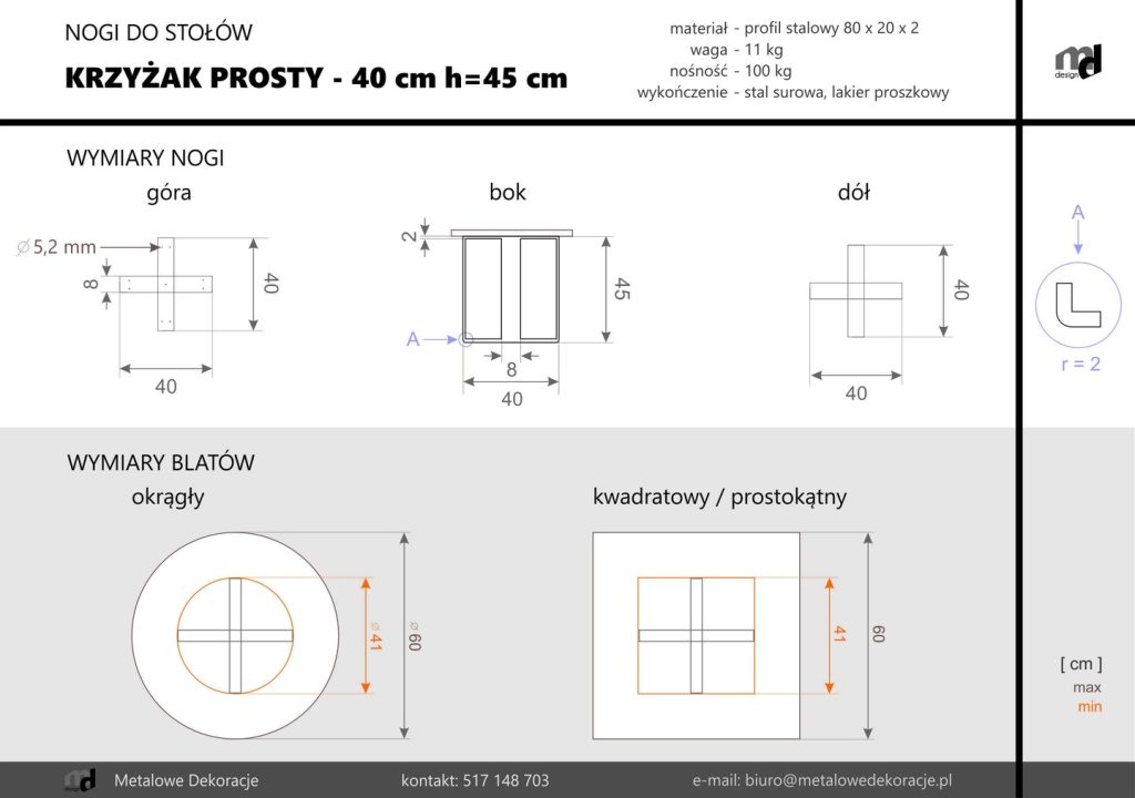 Couchtisch Gestell Kreuz Einfach S - Image 4
