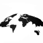 Metall Weltkarte DES63 90 cm