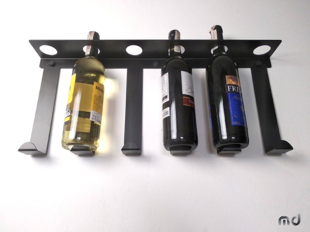 Hängendes Weinregal Metall Cote 5 Flaschen 60 cm - Image 2