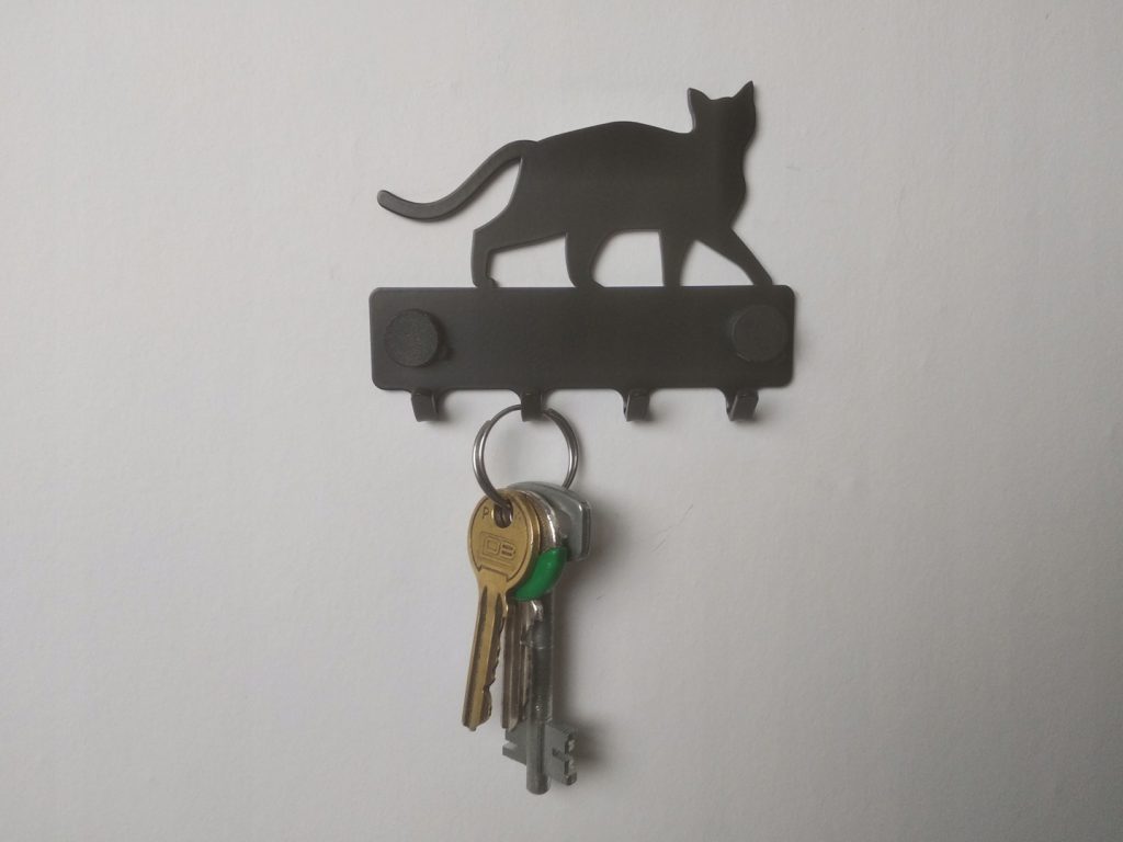 Wieszak metalowy na klucze Kot WIE122 10 cm - Image 4