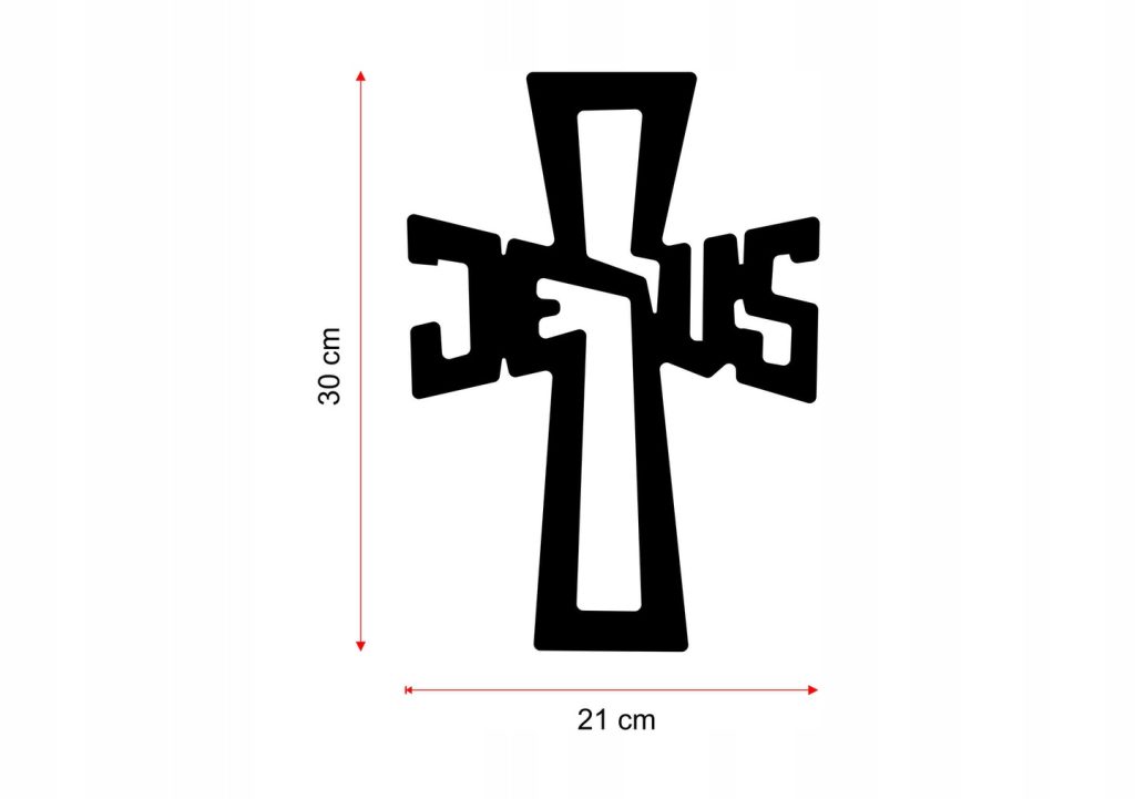 Wandkreuz Metall KNS003 30 cm - Image 6