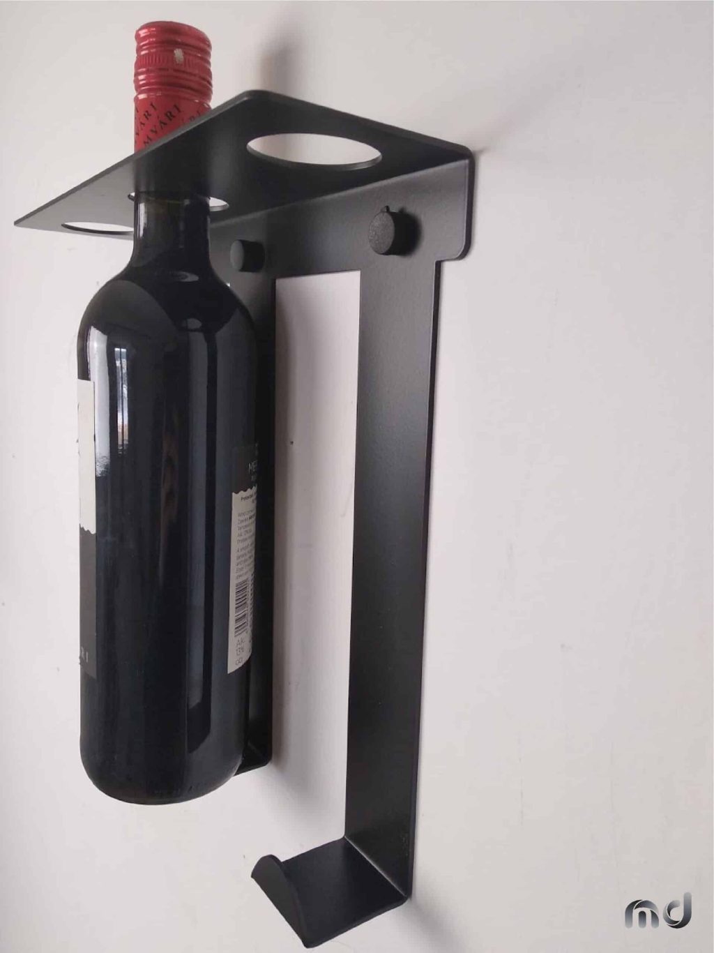 Hängendes Weinregal Weinständer 3 Flaschen 28 cm - Image 3