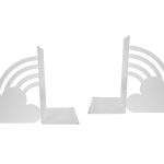 Buchstützen Metall Wolken P87