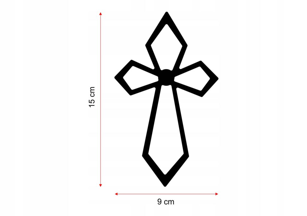 Wandkreuz Metall KNS006 15 cm - Image 4