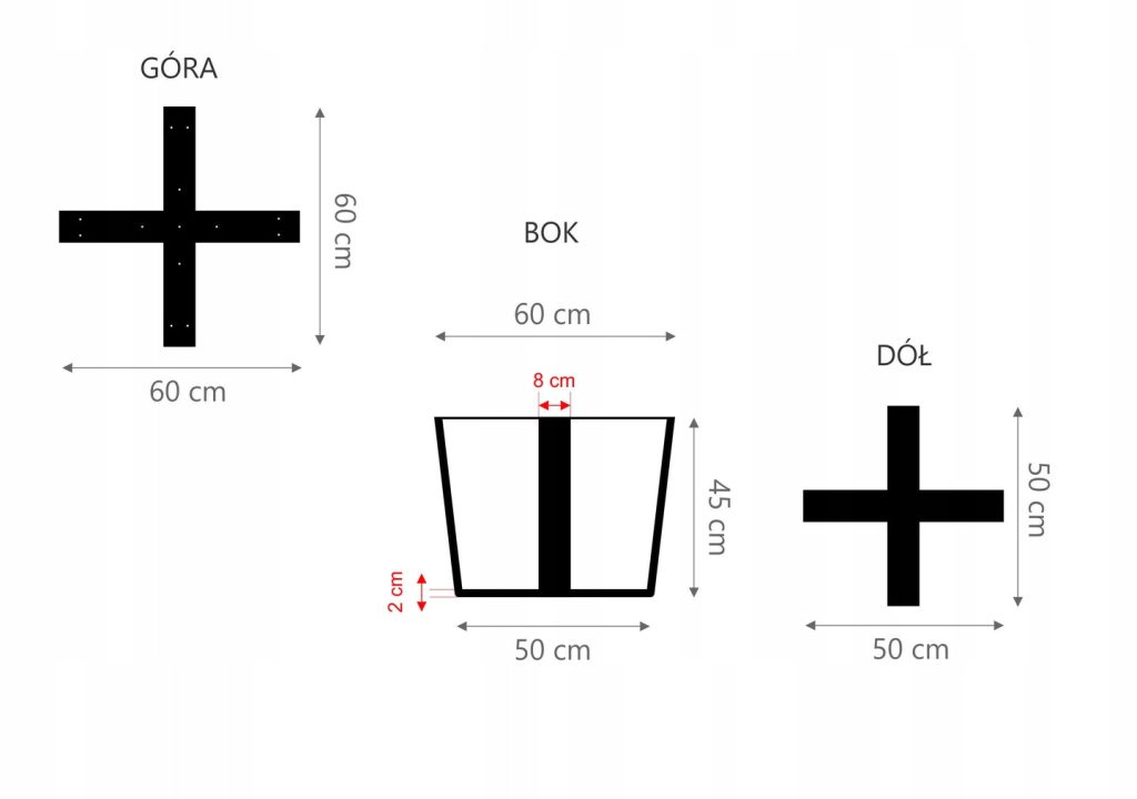 Couchtisch Gestell Tectum 60 cm M - Image 3