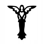 Wandfigur Engel Metall KNS008 50 cm