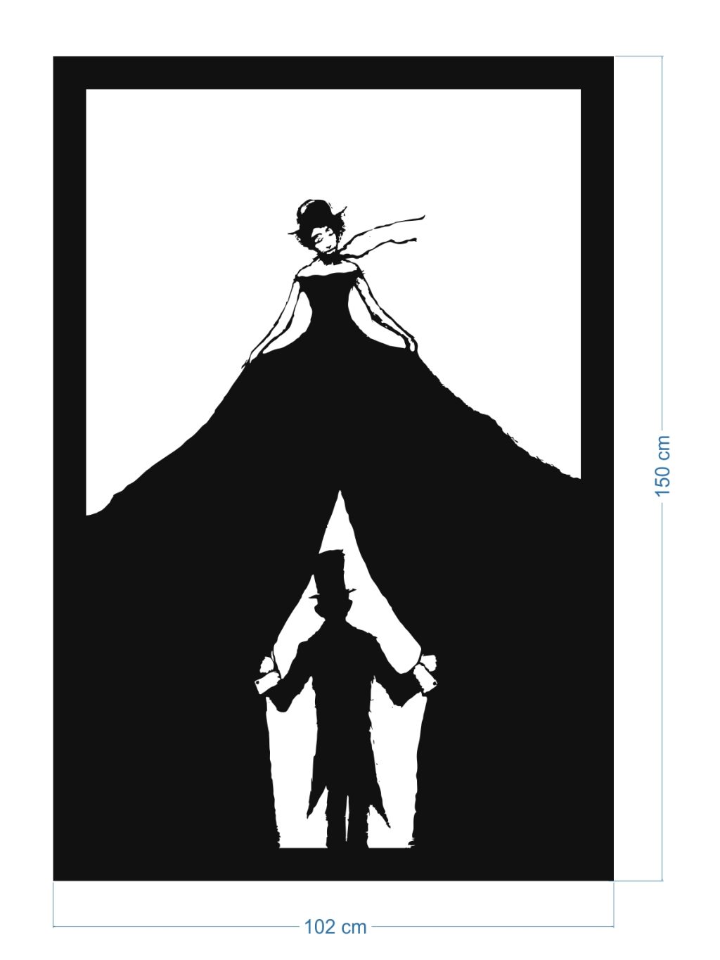 Metall Wandbild Zirkus 102x150 cm - Image 4