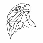 geometrisches Wanddeko Metall Adler 40 cm