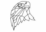 geometrisches Wanddeko Metall Adler 60 cm