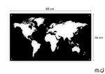 Metall Bild Weltkarte DES81 80 cm - Image 2
