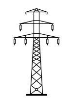 Wanddeko Metall Energiemast DES086 50 cm