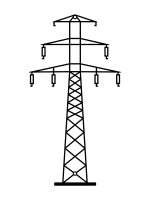 Wanddeko Metall Energiemast DES086 60 cm