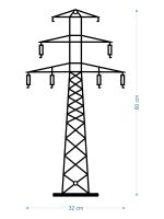 Wanddeko Metall Energiemast DES086 60 cm - Image 2
