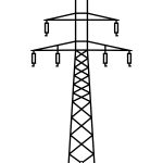 Wanddeko Metall Energiemast DES086 70 cm