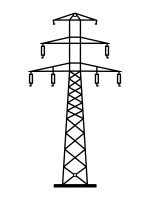 Wanddeko Metall Energiemast DES086 70 cm