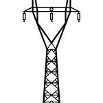 Wanddeko Metall Energiemast DES087 50 cm