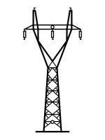 Wanddeko Metall Energiemast DES087 50 cm