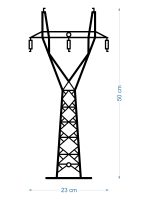 Wanddeko Metall Energiemast DES087 50 cm - Image 2