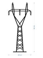 Wanddeko Metall Energiemast DES087 60 cm - Image 2