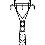 Wanddeko Metall Energiemast DES087 70 cm