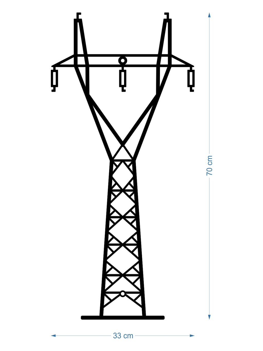 Wanddeko Metall Energiemast DES087 70 cm - Image 2