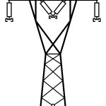 Wanddeko Metall Energiemast DES088 50 cm