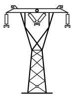 Wanddeko Metall Energiemast DES088 50 cm