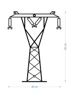 Wanddeko Metall Energiemast DES088 50 cm - Image 2
