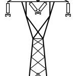 Wanddeko Metall Energiemast DES088 60 cm