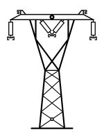 Wanddeko Metall Energiemast DES088 60 cm