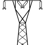 Wanddeko Metall Energiemast DES088 70 cm