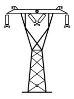 Wanddeko Metall Energiemast DES088 70 cm