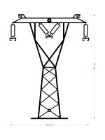 Wanddeko Metall Energiemast DES088 70 cm - Image 2