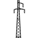 Wanddeko Metall Energiemast DES089 70 cm
