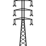 Wanddeko Metall Energiemast DES090 50 cm