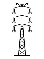 Wanddeko Metall Energiemast DES090 50 cm