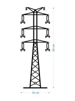 Wanddeko Metall Energiemast DES090 50 cm - Image 2