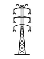 Wanddeko Metall Energiemast DES090 60 cm