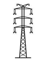 Wanddeko Metall Energiemast DES090 70 cm