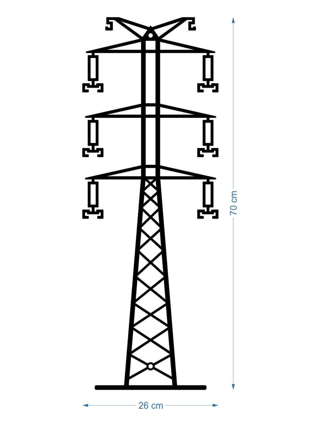 Wanddeko Metall Energiemast DES090 70 cm - Image 2