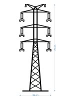 Wanddeko Metall Energiemast DES090 70 cm - Image 2