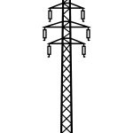 Wanddeko Metall Energiemast DES091 50 cm