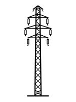 Wanddeko Metall Energiemast DES091 50 cm