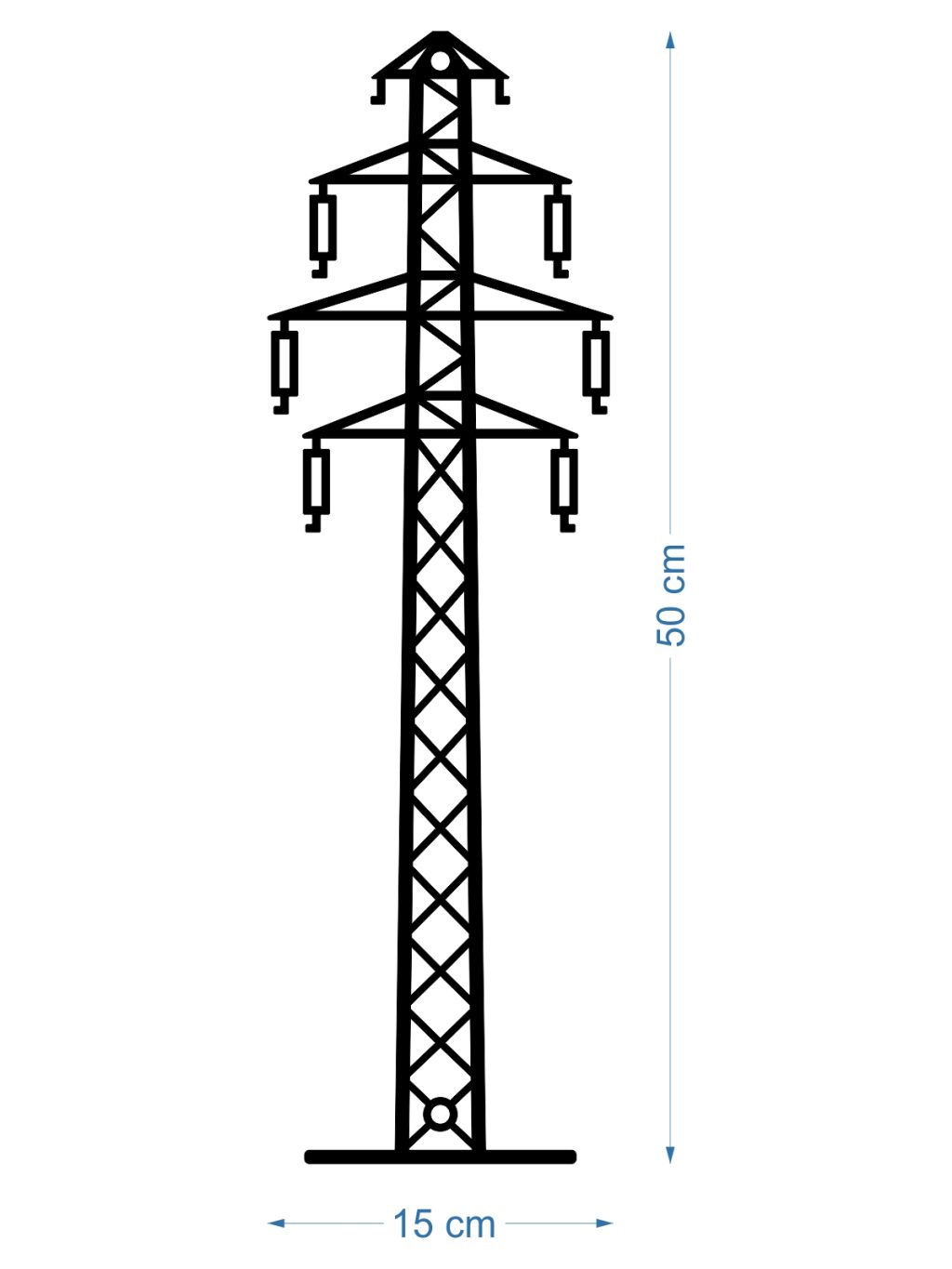 Wanddeko Metall Energiemast DES091 50 cm - Image 2