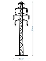 Wanddeko Metall Energiemast DES091 50 cm - Image 2
