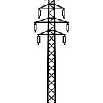 Wanddeko Metall Energiemast DES091 60 cm