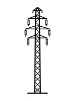Wanddeko Metall Energiemast DES091 60 cm