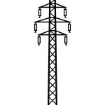 Wanddeko Metall Energiemast DES091 70 cm